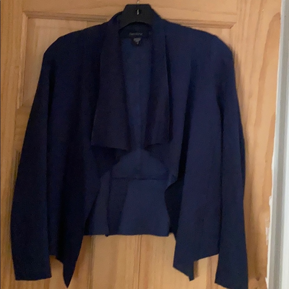Blue Suede Crop Jacket
